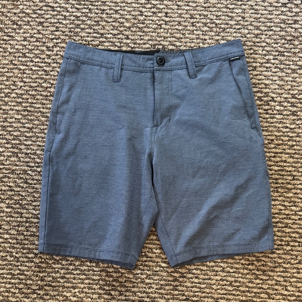 Volcom Men's Slate Blue Flat Front Shorts